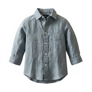 French Linen Button-Down Shirt – Toddler Boys 3T (93–97 cm)